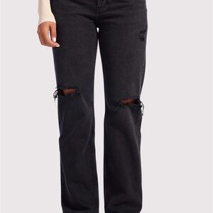 Nuuds “Jet” Black Women's “The Straight” Jeans